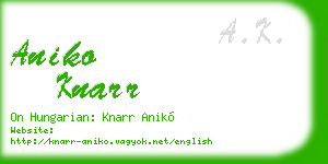 aniko knarr business card